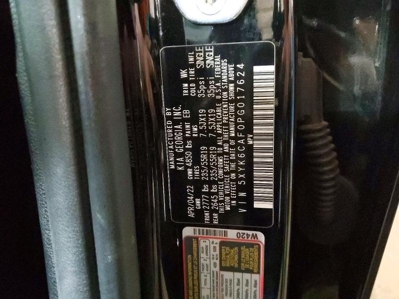 2023 Kia Sportage მანქანა იყიდება აუქციონზე, vin: 5XYK6CAF0PG017624, აუქციონის ნომერი: 76189835