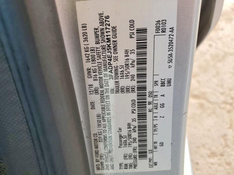 Продажа на аукционе авто 2019 Ford Fiesta, vin: 3FADP4EJ5KM117276, номер лота: 78526745