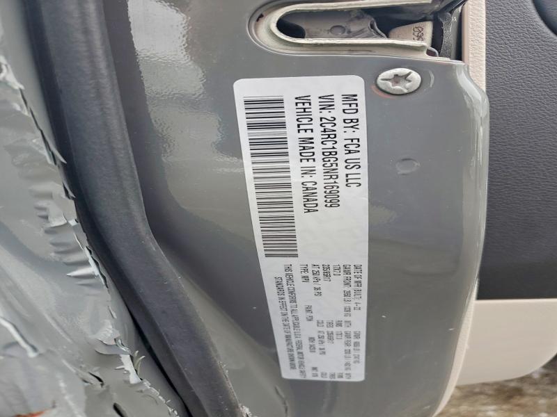 2022 Chrysler Pacifica მანქანა იყიდება აუქციონზე, vin: 2C4RC1BG5NR169099, აუქციონის ნომერი: 78345545