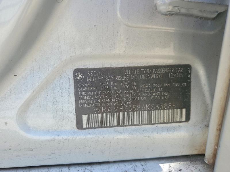 Продажа на аукционе авто 2006 Bmw 330, vin: WBAVB33586KS33885, номер лота: 79056845