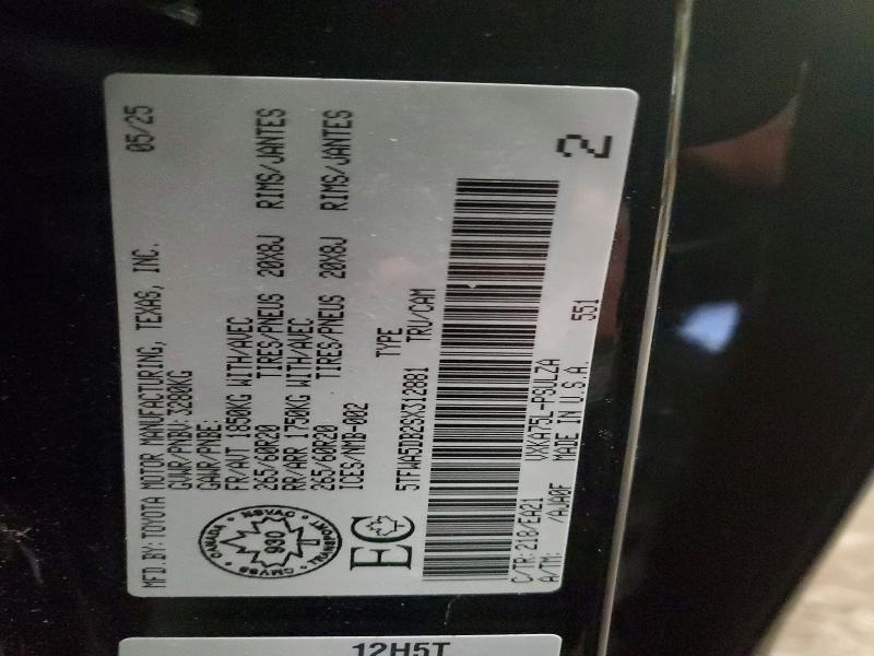 Продаж на аукціоні авто 2025 Toyota Tundra, vin: 5TFWA5DB2SX312881, номер лоту: 77075145