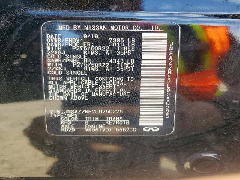 79203905 :رقم المزاد ، JN8AZ2NE2L9250225 vin ، 2020 Infiniti Qx80 مزاد بيع