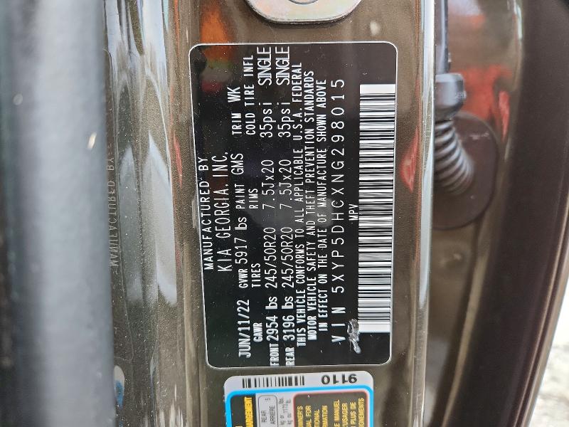 Продажа на аукционе авто 2022 Kia Telluride, vin: 5XYP5DHCXNG298015, номер лота: 78666875