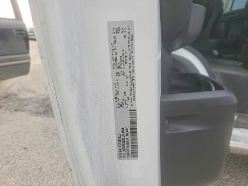 76384225 :رقم المزاد ، 3C6TRVAG4LE141801 vin ، 2020 Ram Promaster 1500 مزاد بيع