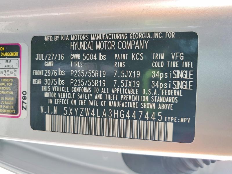 Aukcja sprzedaży 2017 Hyundai Santa Fe Sport, vin: 5XYZW4LA3HG447445, numer aukcji: 76477695