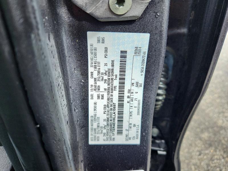 2020 Ford Ranger მანქანა იყიდება აუქციონზე, vin: 1FTER4EH8LLA10697, აუქციონის ნომერი: 77615305