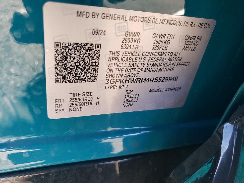79113615 :رقم المزاد ، 3GPKHWRM4RS529949 vin ، 2024 Honda Prologue مزاد بيع