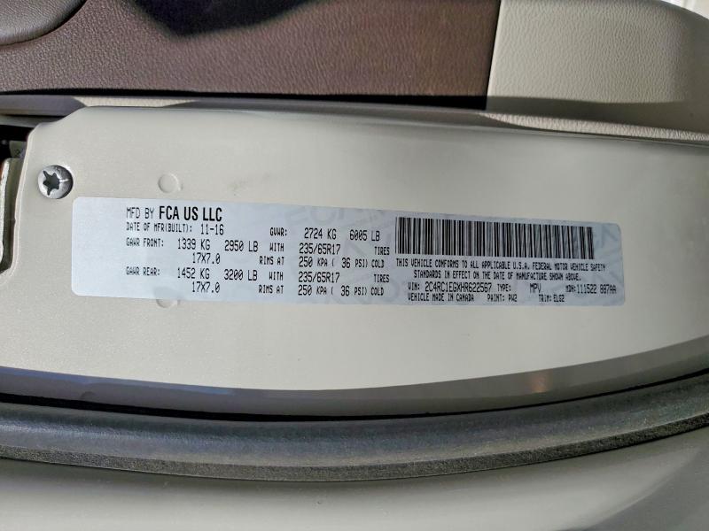 Aukcja sprzedaży 2017 Chrysler Pacifica, vin: 2C4RC1EGXHR622567, numer aukcji: 77629585