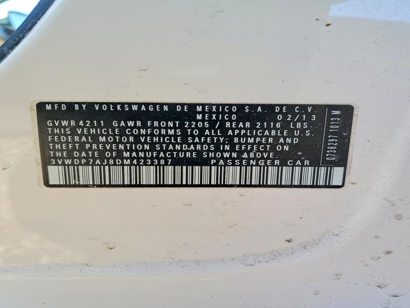 Продажа на аукционе авто 2013 Volkswagen Jetta, vin: 3VWDP7AJ8DM423387, номер лота: 78479585
