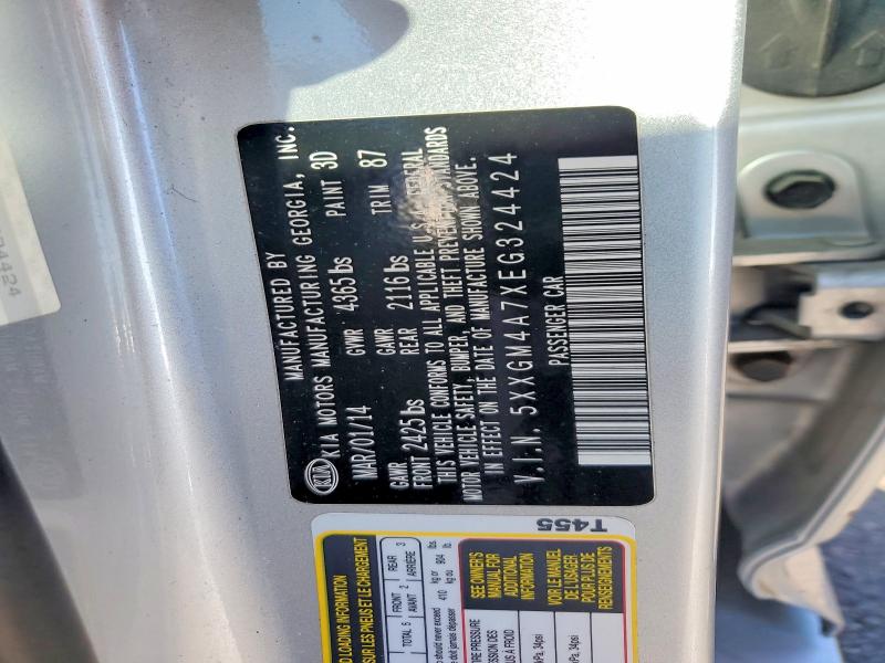 2014 Kia Optima მანქანა იყიდება აუქციონზე, vin: 5XXGM4A7XEG324424, აუქციონის ნომერი: 78631975