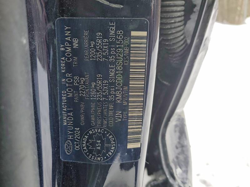 Aukcja sprzedaży 2025 Hyundai Tucson, vin: KM8JCDD18SU291568, numer aukcji: 76213315