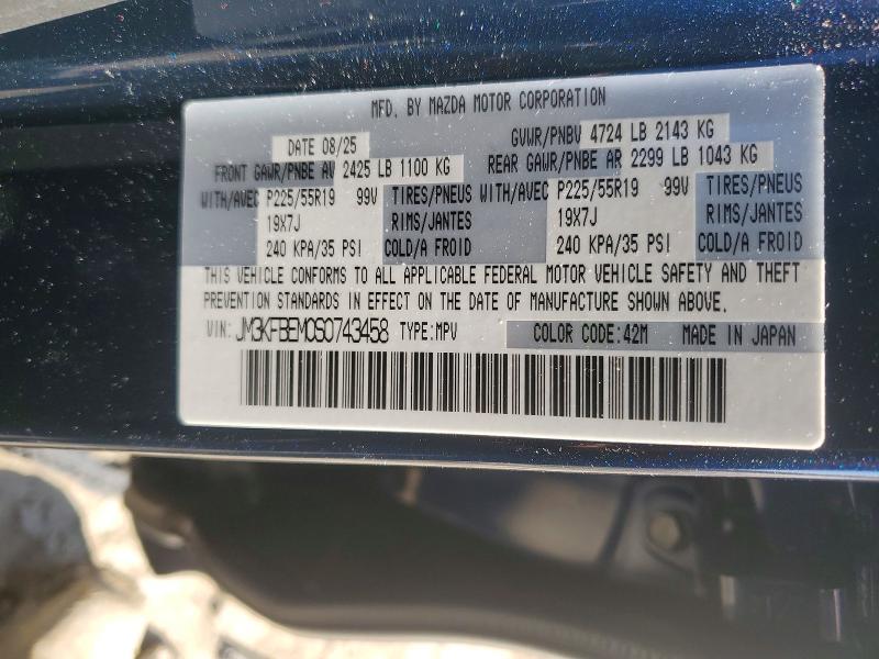 Aukcja sprzedaży 2025 Mazda Cx-5, vin: JM3KFBEM0S0743458, numer aukcji: 77757935