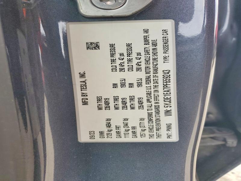 75621985 :رقم المزاد ، 5YJ3E1EA7PF659243 vin ، 2023 Tesla Model 3 مزاد بيع
