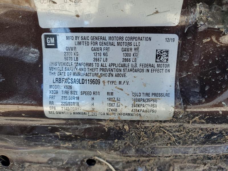 Aukcja sprzedaży 2020 Buick Envision, vin: LRBFXCSA9LD119609, numer aukcji: 78957985