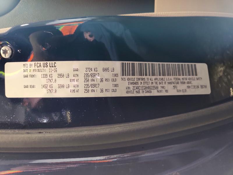 2017 Chrysler Pacifica მანქანა იყიდება აუქციონზე, vin: 2C4RC1EG0HR622500, აუქციონის ნომერი: 73876885