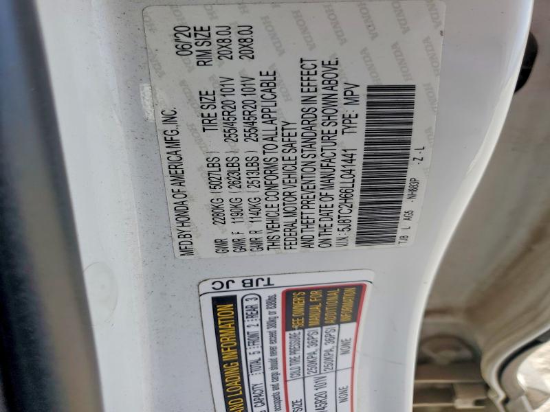 Aukcja sprzedaży 2020 Acura Rdx, vin: 5J8TC2H66LL041441, numer aukcji: 77037195
