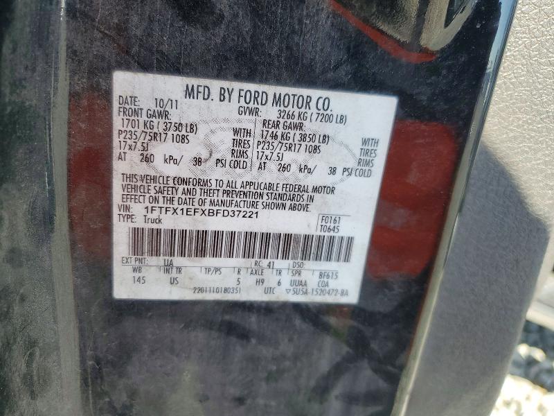 Aukcja sprzedaży 2011 Ford F150, vin: 1FTFX1EFXBFD37221, numer aukcji: 78268325