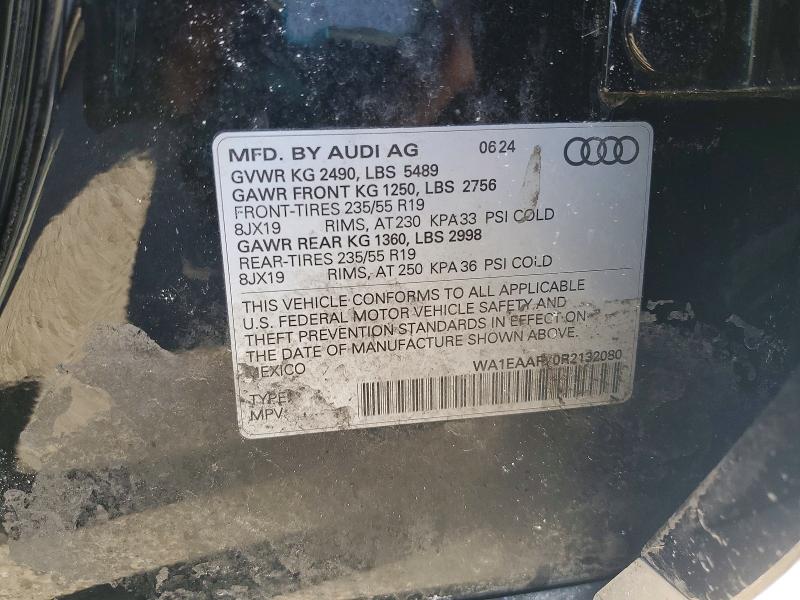 78803915 :رقم المزاد ، WA1EAAFY0R2132080 vin ، 2024 Audi Q5 مزاد بيع