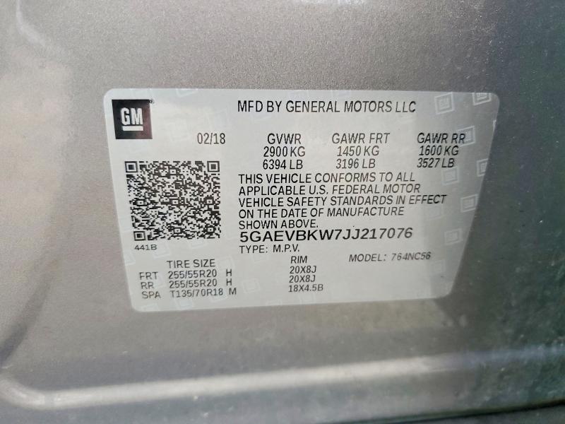 Продажа на аукционе авто 2018 Buick Enclave Pr, vin: 5GAEVBKW7JJ217076, номер лота: 78234085