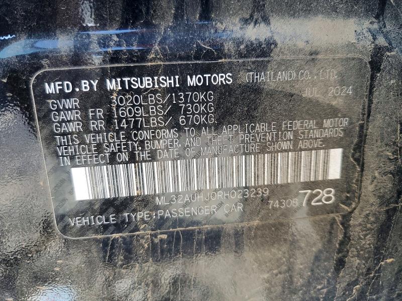 Продаж на аукціоні авто 2024 Mitsubishi Mirage, vin: ML32AUHJ0RH023239, номер лоту: 76773215