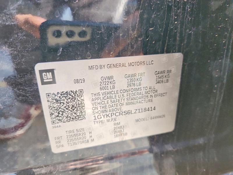 2020 Cadillac Xt6 მანქანა იყიდება აუქციონზე, vin: 1GYKPCRS6LZ118414, აუქციონის ნომერი: 75746055