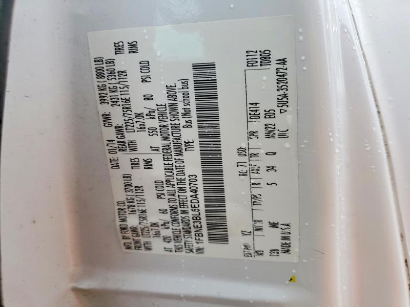 Продаж на аукціоні авто 2014 Ford Econoline, vin: 1FBNE3BL6EDA40703, номер лоту: 76835745