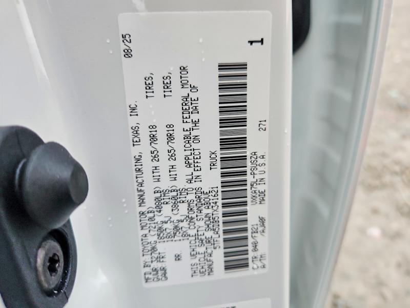 Aukcja sprzedaży 2026 Toyota Tundra, vin: 5TFLA5DB5TX341621, numer aukcji: 77542475
