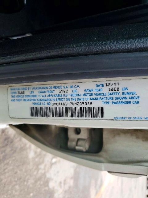 Aukcja sprzedaży 1998 Volkswagen Jetta, vin: 3VWRA81H7WM209052, numer aukcji: 79026345