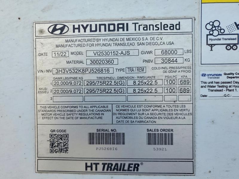 Продажа на аукционе авто 2023 Hyun Trailer, vin: 3H3V532K8PJ526816, номер лота: 77566815