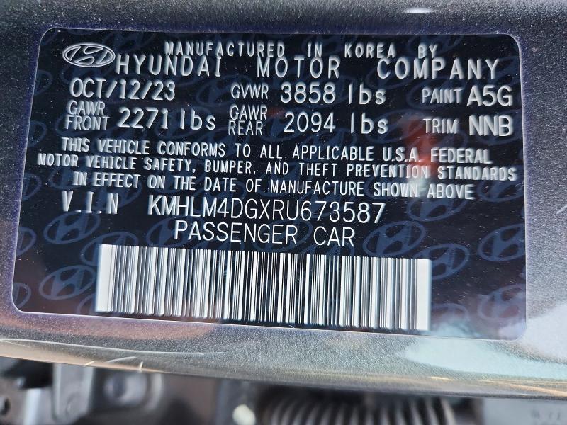 Продаж на аукціоні авто 2024 Hyundai Elantra, vin: KMHLM4DGXRU673587, номер лоту: 77616515