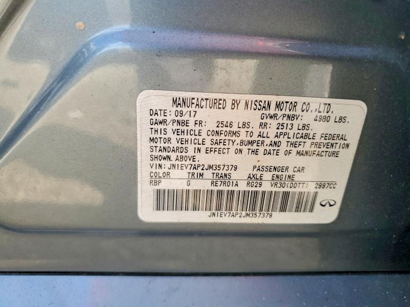 Aukcja sprzedaży 2018 Infiniti Q50, vin: JN1EV7AP2JM357379, numer aukcji: 75122125