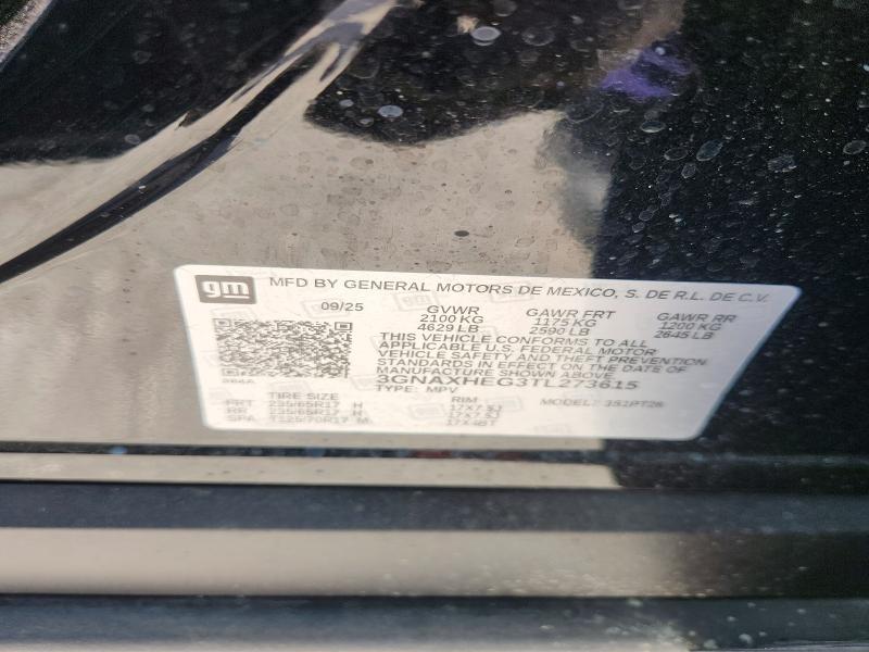 Продажа на аукционе авто 2026 Chevrolet Equinox, vin: 3GNAXHEG3TL273615, номер лота: 77440915