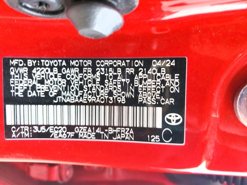 Продаж на аукціоні авто 2024 Toyota Gr Corolla, vin: JTNABAAE9RA013198, номер лоту: 78070165