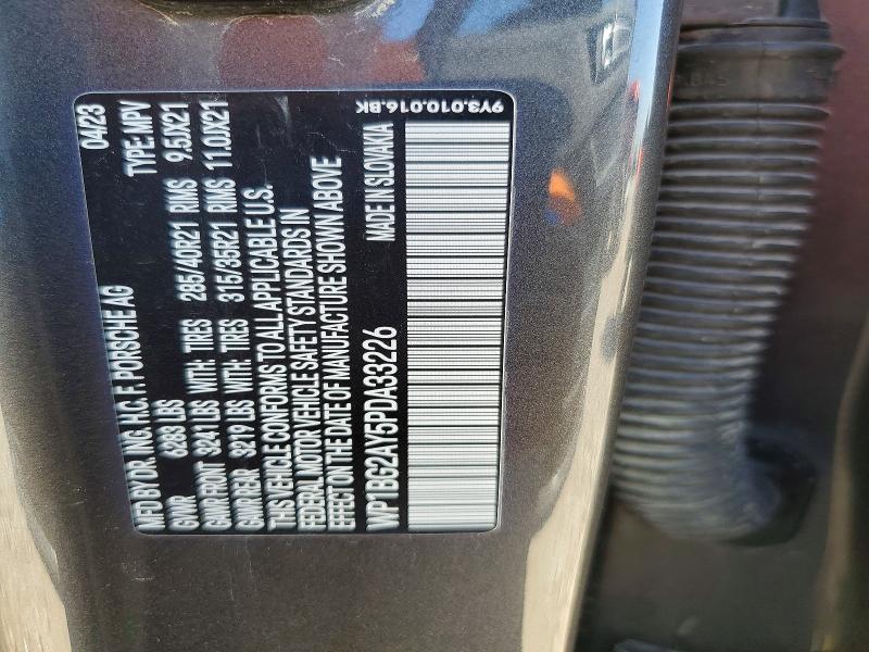 77097475 :رقم المزاد ، WP1BG2AY5PDA33226 vin ، 2023 Porsche Cayenne Gt مزاد بيع