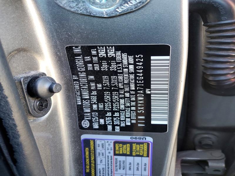 Продаж на аукціоні авто 2014 Kia Sorento, vin: 5XYKWDA71EG449425, номер лоту: 78992615
