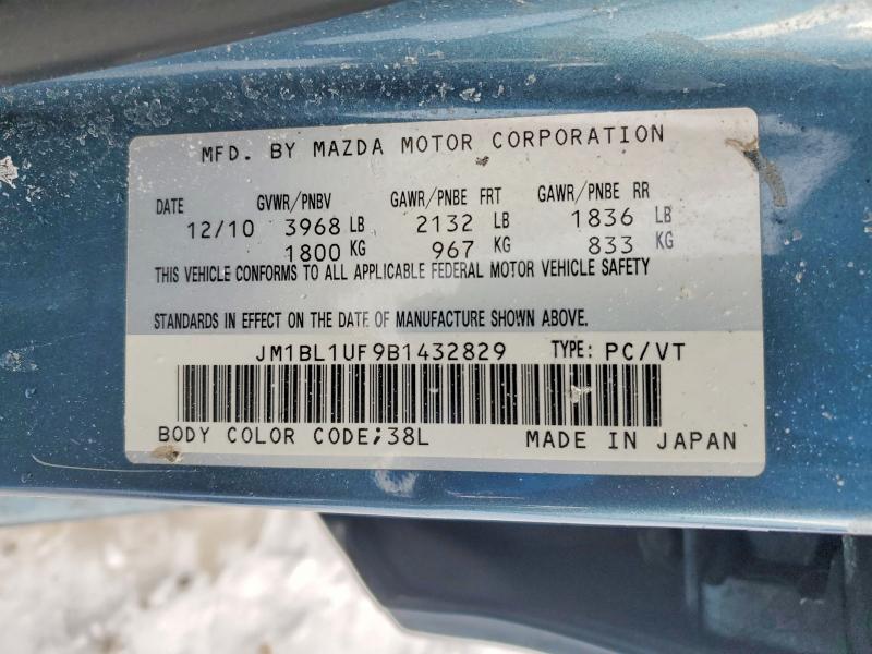 75594355 :رقم المزاد ، JM1BL1UF9B1432829 vin ، 2011 Mazda 3 مزاد بيع