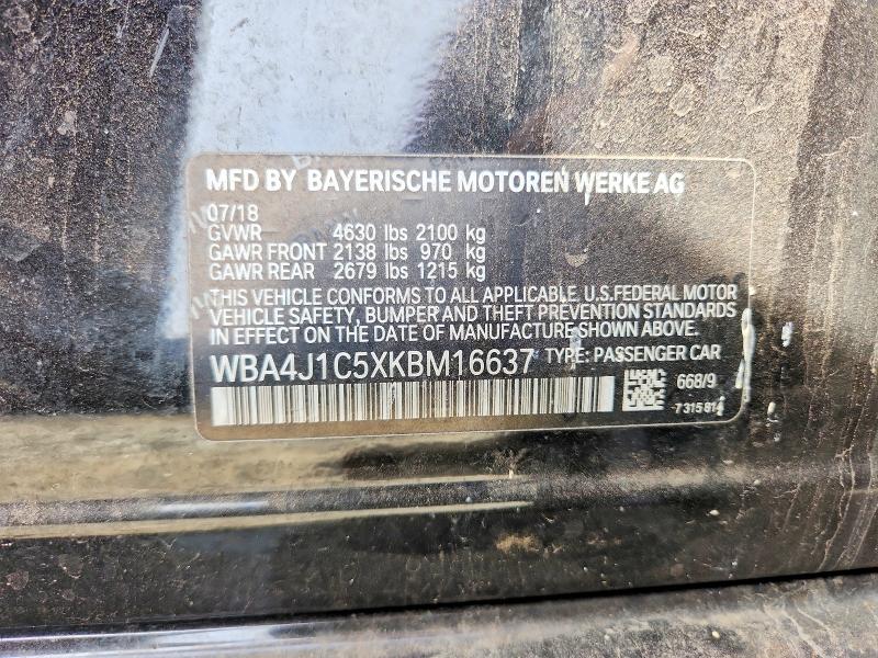 Продажа на аукционе авто 2019 Bmw 430i, vin: WBA4J1C5XKBM16637, номер лота: 76761095