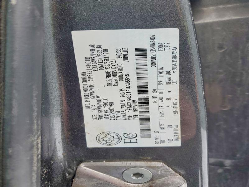 Продажа на аукционе авто 2015 Ford Escape Se, vin: 1FMCU9G91FUA95515, номер лота: 75414145