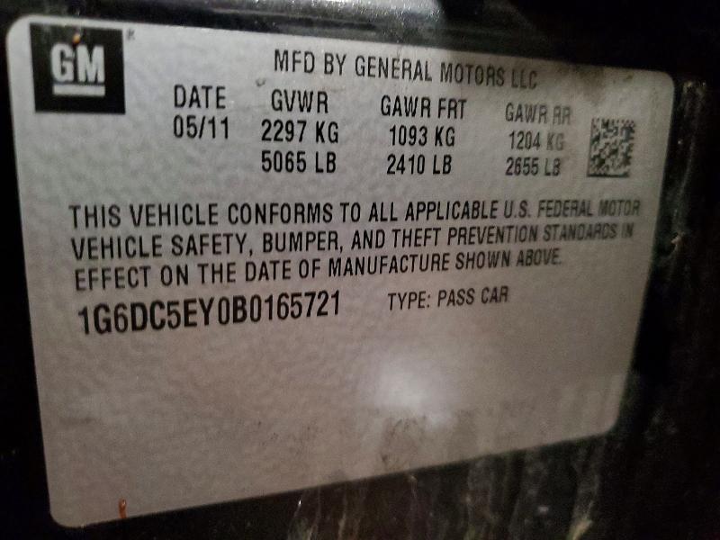 Auction sale of the 2011 Cadillac Cts, vin: 1G6DC5EY0B0165721, lot number: 76774255