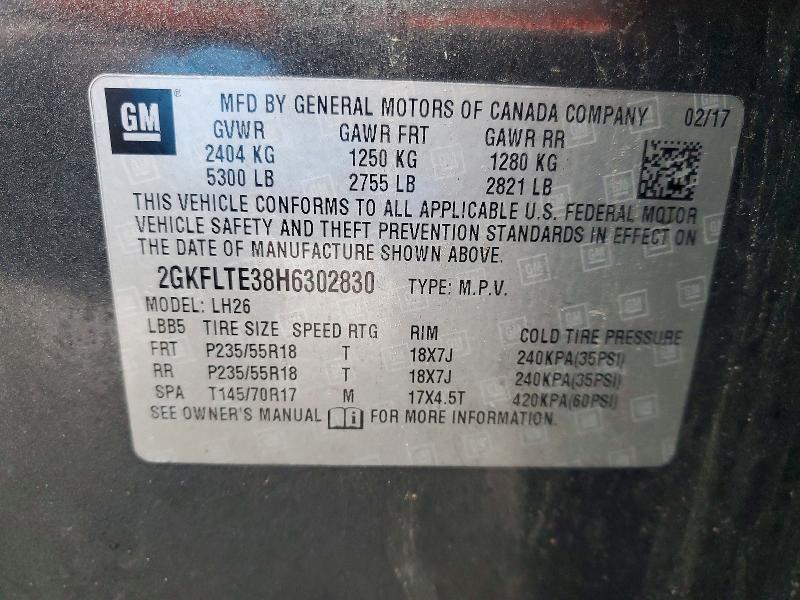 Продаж на аукціоні авто 2017 Gmc Terrain, vin: 2GKFLTE38H6302830, номер лоту: 77576955