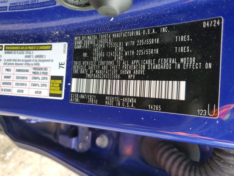 78066555 :رقم المزاد ، 7MUFBABG2RV033988 vin ، 2024 Toyota Corolla Cross Hybrid مزاد بيع
