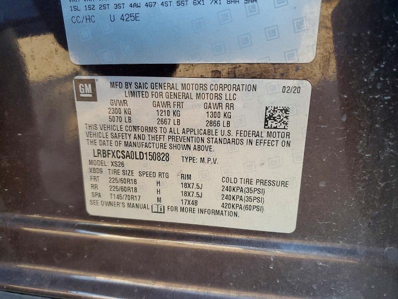 Aukcja sprzedaży 2020 Buick Envision, vin: LRBFXCSA0LD150828, numer aukcji: 75823745