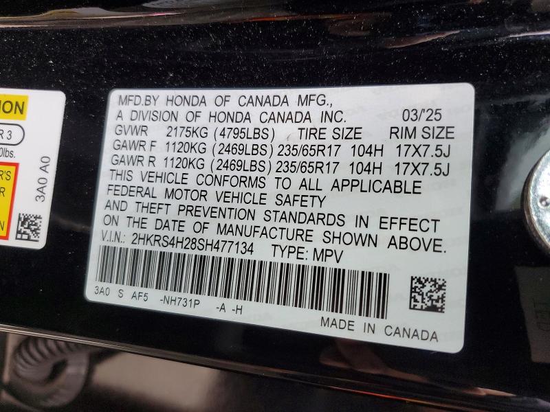 Aukcja sprzedaży 2025 Honda Cr-v, vin: 2HKRS4H28SH477134, numer aukcji: 77364775