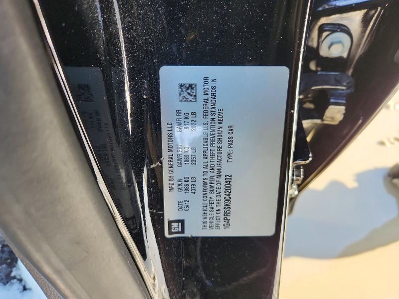 78253275 :رقم المزاد ، 1G4PR5SK9C4200402 vin ، 2012 Buick Verano مزاد بيع