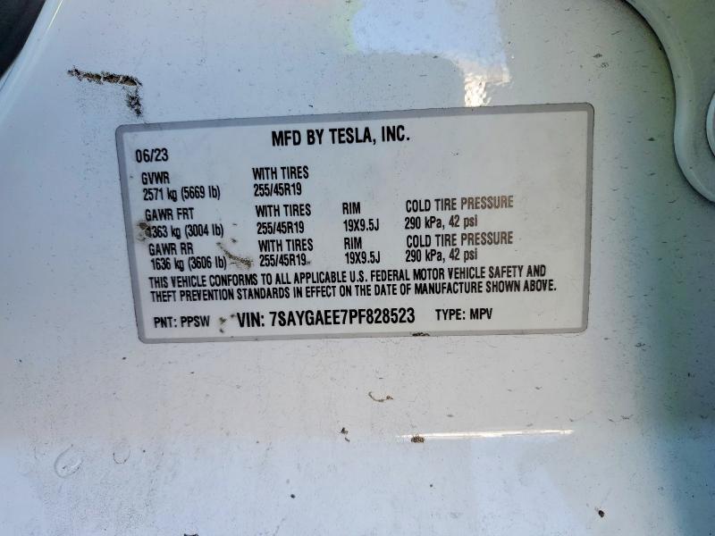 Продаж на аукціоні авто 2023 Tesla Model Y, vin: 7SAYGAEE7PF828523, номер лоту: 78190675