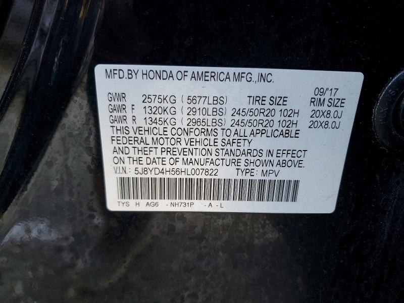 Aukcja sprzedaży 2017 Acura Mdx, vin: 5J8YD4H56HL007822, numer aukcji: 76241175