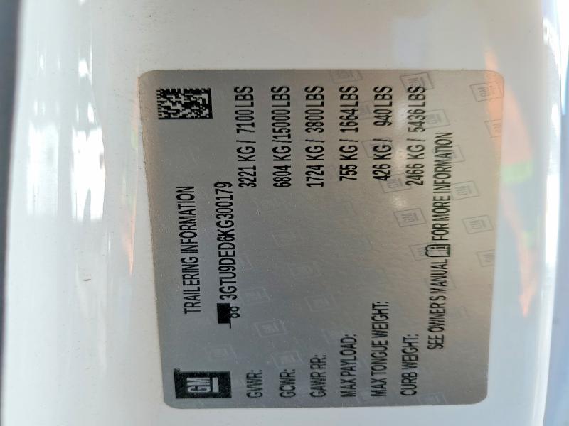 Auction sale of the 2019 Gmc Sierra, vin: 3GTU9DED6KG300179, lot number: 78244675