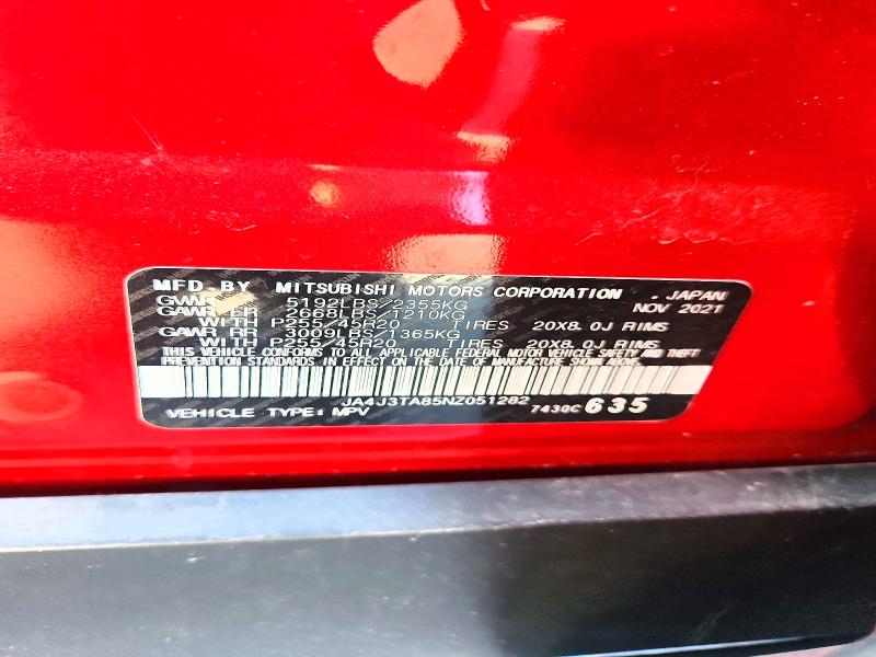 Продаж на аукціоні авто 2022 Mitsubishi Outl Es, vin: JA4J3TA85NZ051282, номер лоту: 77589515