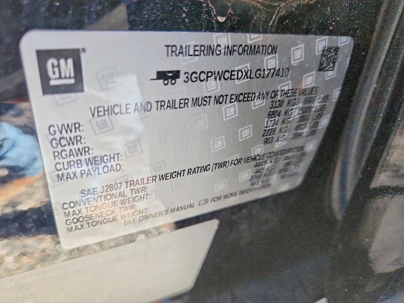 Продаж на аукціоні авто 2020 Chevrolet Silverado, vin: 3GCPWCEDXLG177410, номер лоту: 78758465