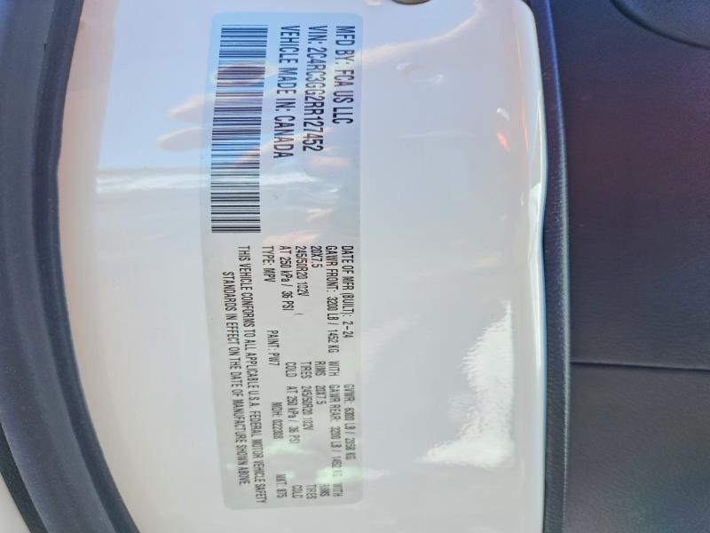2024 Chrysler Pacifica მანქანა იყიდება აუქციონზე, vin: 2C4RC3GG2RR127452, აუქციონის ნომერი: 78831435